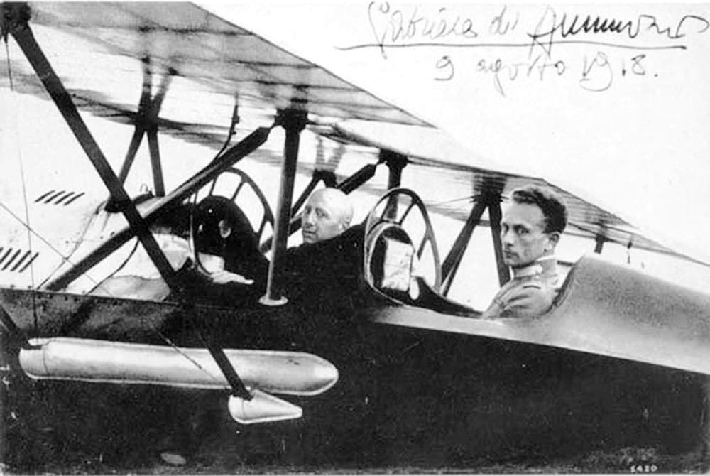 Ansaldo SVA con D'Annunzio e Natale Palli