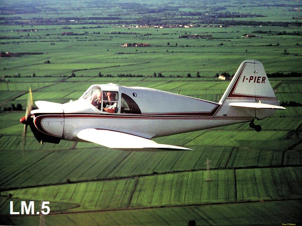 Il barone Piero Casana pilota l'LM.5 I-PIER