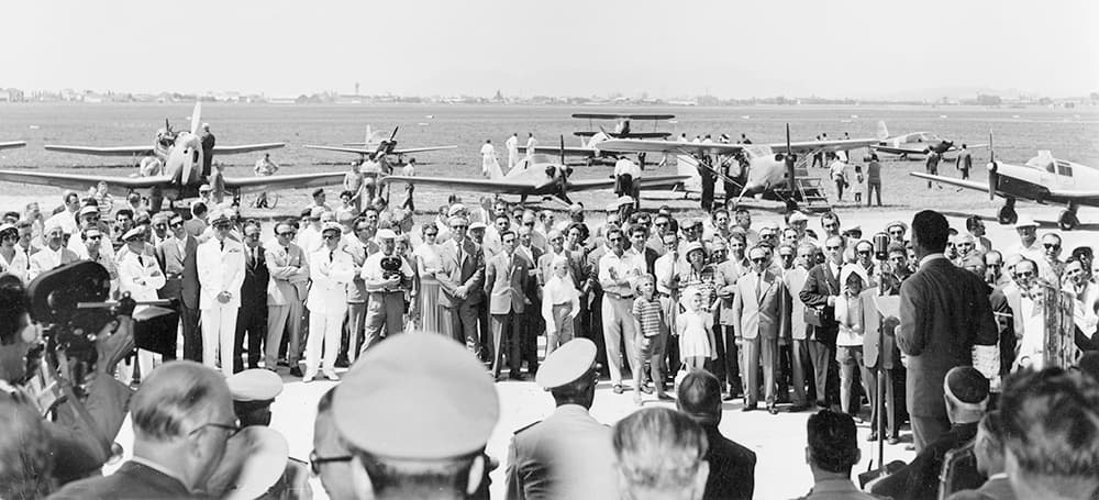 Luglio 1959. Giovanni Agnelli pronuncia il discorso inaugurale