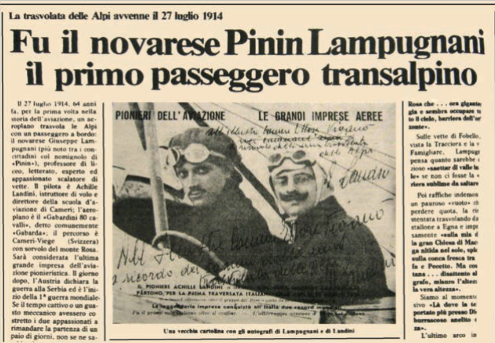 La traversata delle Alpi di Geo Chávez