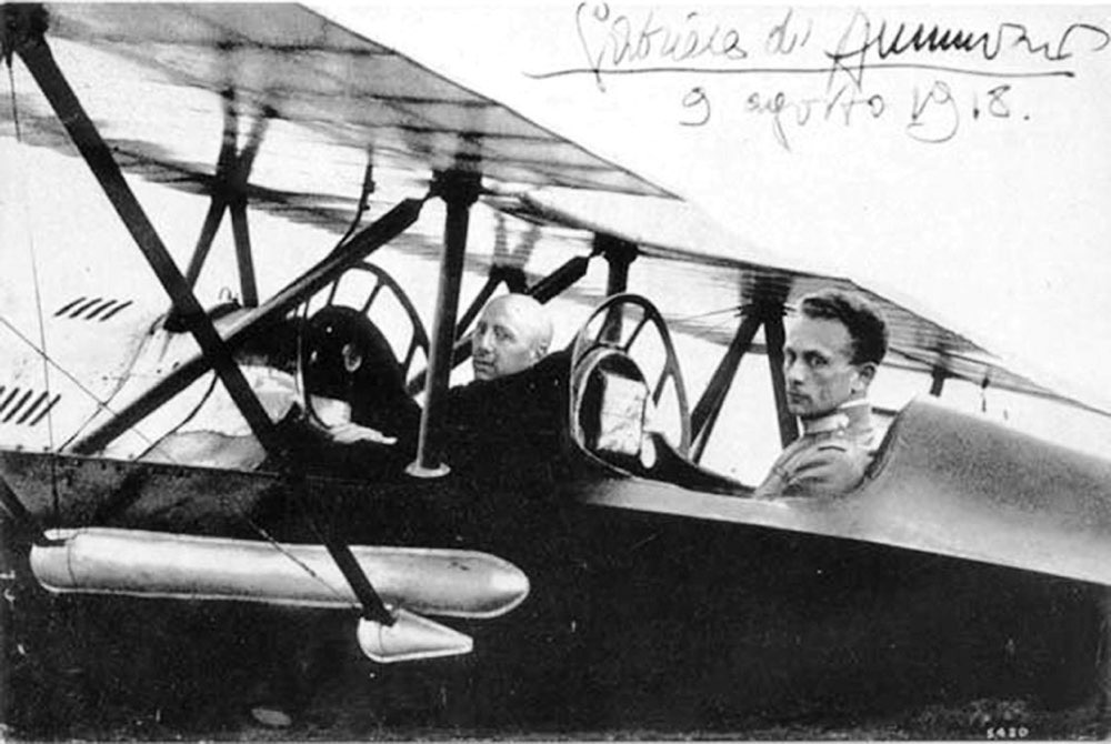 Ansaldo SVA con D'Annunzio e Natale Palli