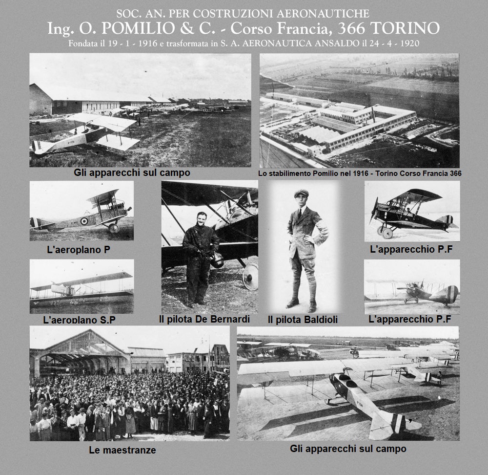 Cartolina pubblicitaria Pomilio