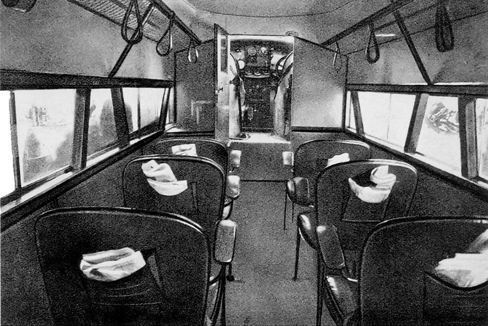 Interno del primo volo Torino-Roma