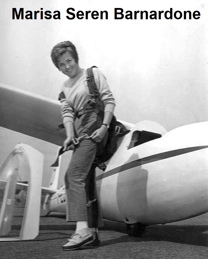 Marisa Seren con il velivolo