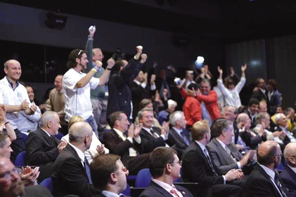 Il pubblico esultante