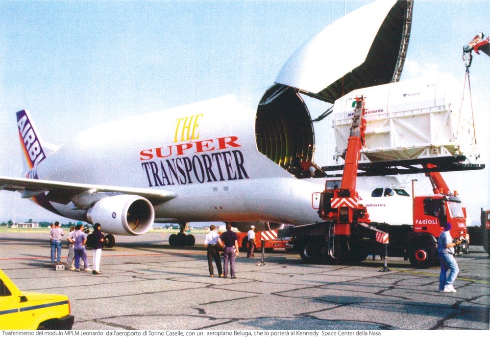 Modulo MPLM Leonardo su aereo Beluga